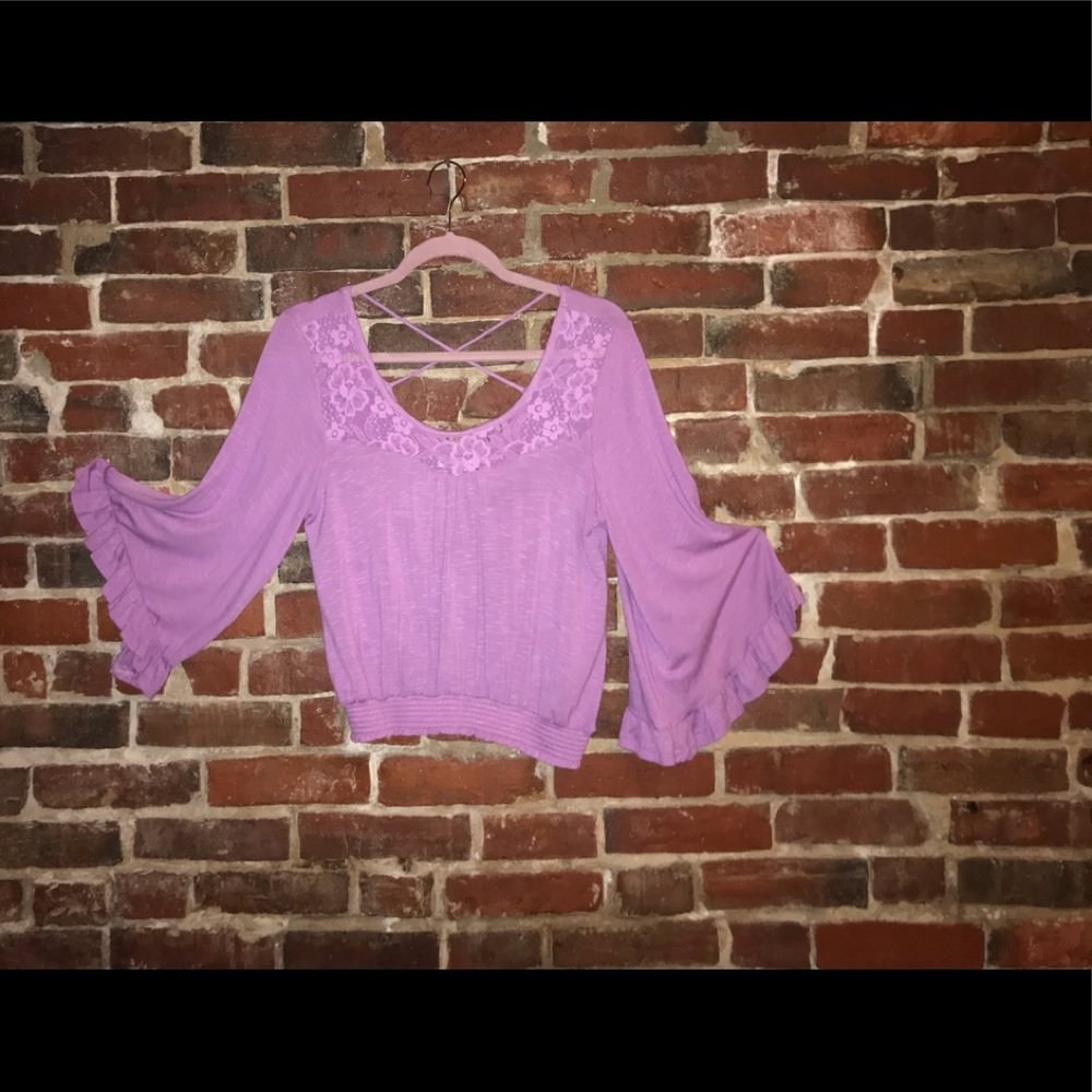 Small Lavender Boutique Blouse by "ABOUT A GIRL" | Size Small - Picture 1 of 6